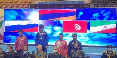 ميدالية برونزية لتونس في بطولة العالم العسكرية للمصارعة ميدالية برونزية لتونس في بطولة العالم العسكرية للمصارعة